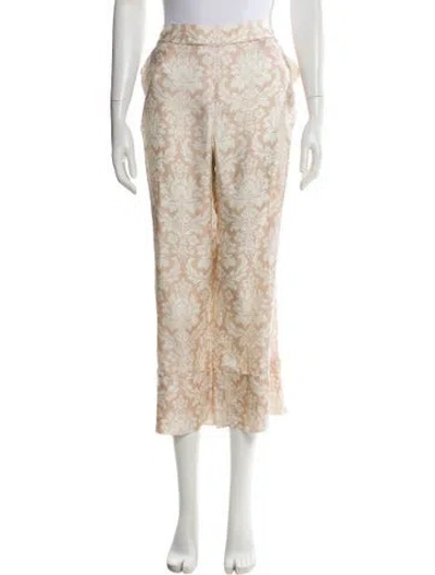 Pre-owned Zimmermann Silk Wide Leg Pants In Neutral