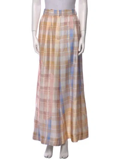 Pre-owned Zimmermann Silk Wide Leg Pants In Neutral