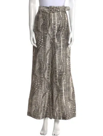 Pre-owned Zimmermann Silk Wide Leg Pants In Neutral