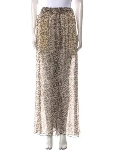 Pre-owned Zimmermann Silk Wide Leg Pants In Neutral