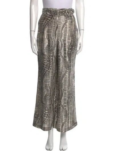 Pre-owned Zimmermann Silk Wide Leg Pants In Neutral