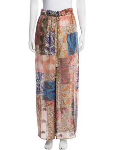 Pre-owned Zimmermann Silk Wide Leg Pants In Neutral