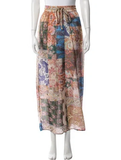 Pre-owned Zimmermann Silk Wide Leg Pants In Neutral