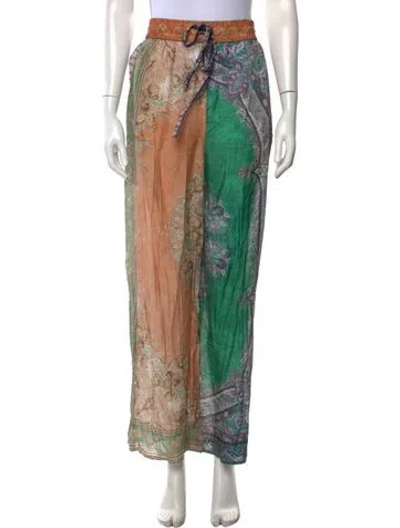 Pre-owned Zimmermann Silk Wide Leg Pants In Neutrals