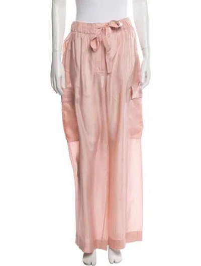 Pre-owned Zimmermann Silk Wide Leg Pants In Pink