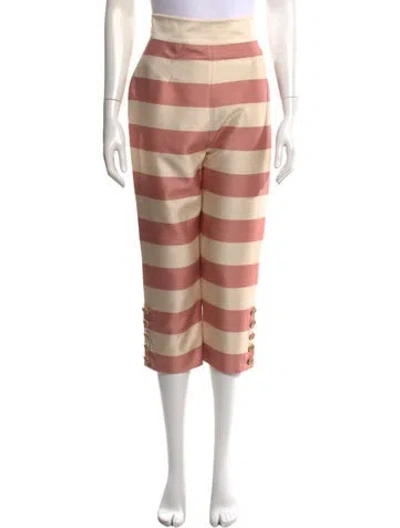 Pre-owned Zimmermann Silk Wide Leg Pants In Pink