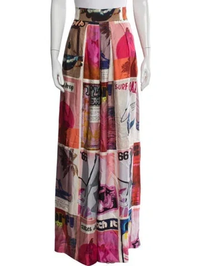 Pre-owned Zimmermann Silk Wide Leg Pants In Pink/red