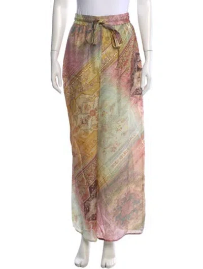 Pre-owned Zimmermann Silk Wide Leg Pants In Purple