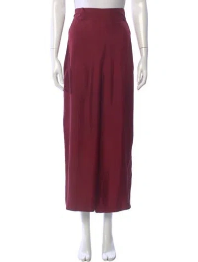Pre-owned Zimmermann Silk Wide Leg Pants In Red