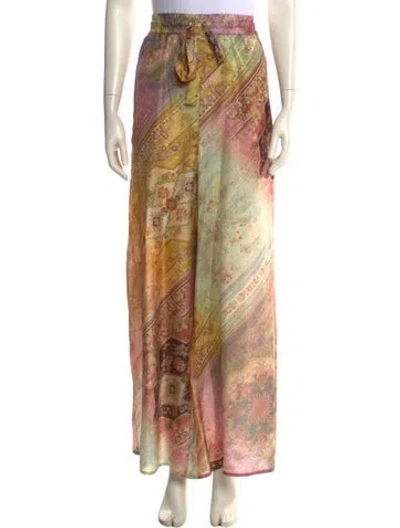 Pre-owned Zimmermann Silk Wide Leg Pants W/ Tags In Multi