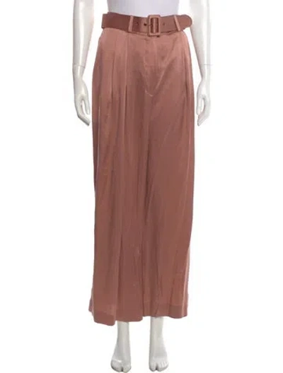 Pre-owned Zimmermann Silk Wide Leg Pants W/ Tags In Pink