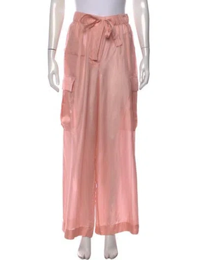 Pre-owned Zimmermann Silk Wide Leg Pants W/ Tags In Pink