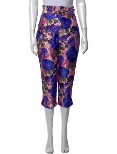 Pre-owned Zimmermann Silk Wide Leg Pants W/ Tags In Purple
