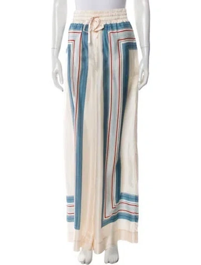 Pre-owned Zimmermann Silk Wide Leg Pants W/ Tags In White