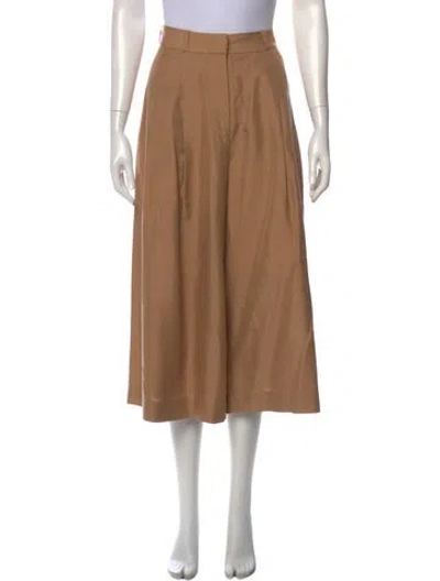 Pre-owned Zimmermann Silk Wide Leg Pants In Yellow