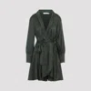 Zimmermann Wrap-effect Ruffled Dress In Green