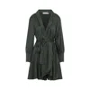 Zimmermann Wrap-effect Ruffled Dress In Green