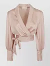 Zimmermann Long-sleeved Silk Wrap Top