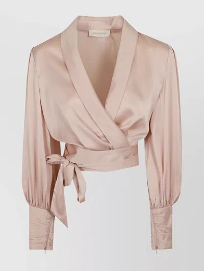 ZIMMERMANN SILK WRAP TOP TIE WAIST