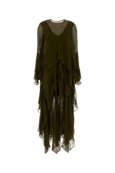 Zimmermann Army Green Crepe Memento Dress