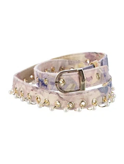Pre-owned Zimmermann Skinny Canvas Waist Belt In Purple