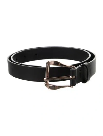 Pre-owned Zimmermann Skinny Leather Belt In Black