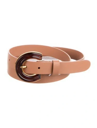 Pre-owned Zimmermann Skinny Leather Belt W/ Tags In Brown