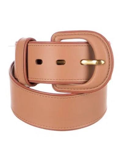 Pre-owned Zimmermann Skinny Leather Waist Belt In Brown