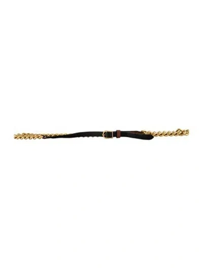 Pre-owned Zimmermann Skinny Metal Belt Kit In Gold