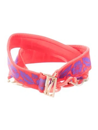 Pre-owned Zimmermann Skinny Waist Belt In Red
