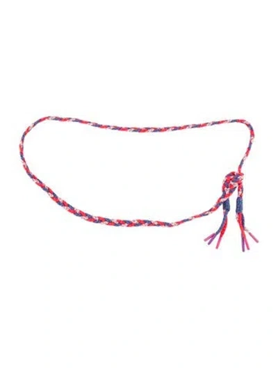 Pre-owned Zimmermann Skinny Wool Waist Belt In Purple