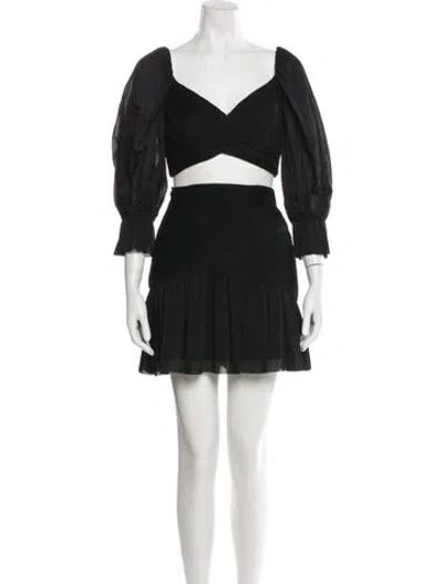 Pre-owned Zimmermann Skirt Set In Black