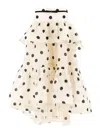 Zimmermann Womens Cream Black Dot Crush High-low Tiered Linen And Silk-blend Midi Skirt Xs In White