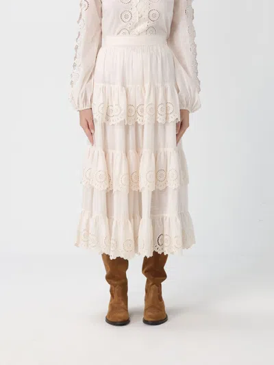 Zimmermann Skirt  Woman Color Ivory In Red
