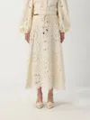 Zimmermann Rhiannon Midi Skirt With Embroidery In White