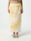 Zimmermann Women Printed Linen Crush Skirt In Yellow