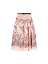 Zimmermann Printed Linen Blend Crush Skirt