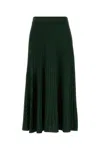 Zimmermann Dark Green Viscose Blend Skirt In Green