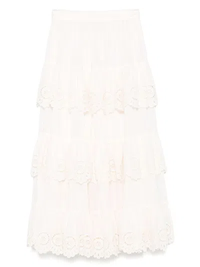 Zimmermann Skirts Ivory In White
