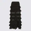 Zimmermann Metallic Black Cotton Skirt In Black