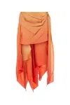 Zimmermann Two-tone Silk Tranquillity Mini Skirt In Multicoloured