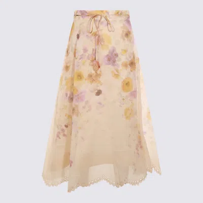 ZIMMERMANN SKIRTS PANSY FLORAL