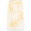 Zimmermann Women Printed Linen Crush Skirt In Yellow