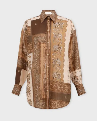 Zimmermann Skjorta Lucky Manstyle Chocolate