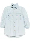 Zimmermann Denim Lantern Shirt In Blue