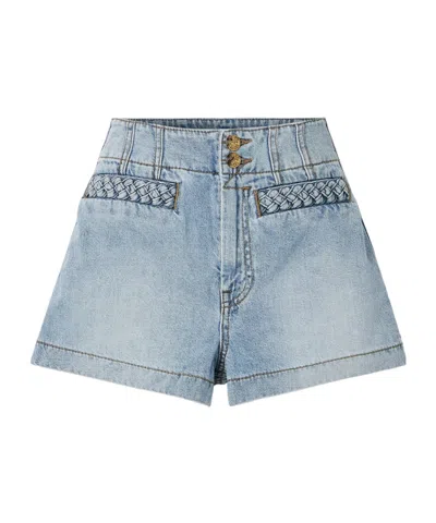 Zimmermann Skylark Shorts In Blue