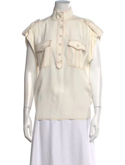 Pre-owned Zimmermann Sleeveless Blouse In Neutrals