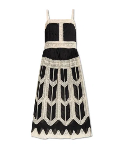 Zimmermann Rhiannon Lace-trimmed Midi Dress In Black