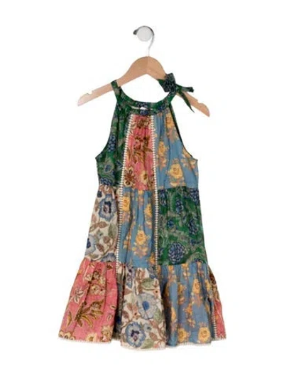 Pre-owned Zimmermann Babies'  Sleeveless Floral Girls Dress In Multi