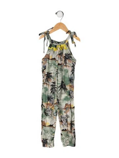 Pre-owned Zimmermann Babies' Sleeveless Romper In Green